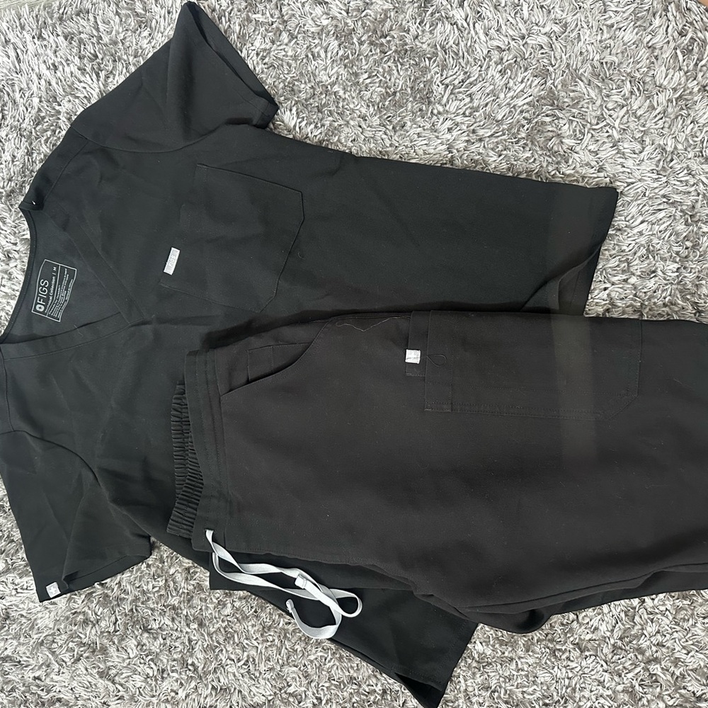 Figs Black Medical Scrub Set